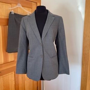 Talbots Grey pinstripe 2 button blazer.